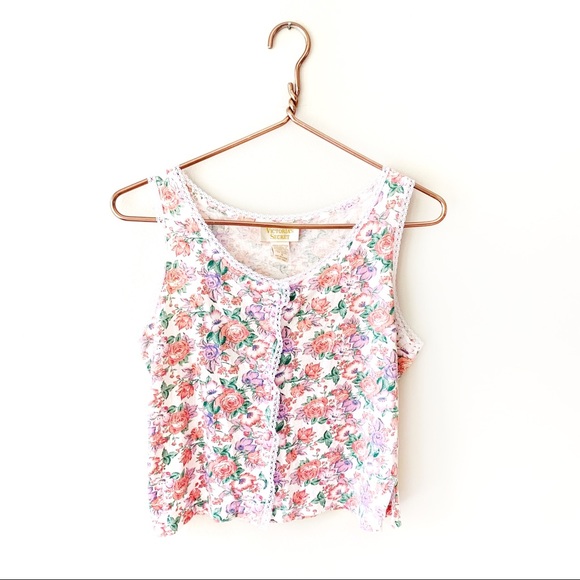 Vintage Tops - Victoria’s Secret | VTG Gold Label Floral Tank